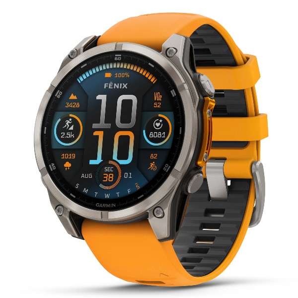שעון ספורט חכם Fenix 8 AMOLED גרמין GARMIN טיטניום אפור