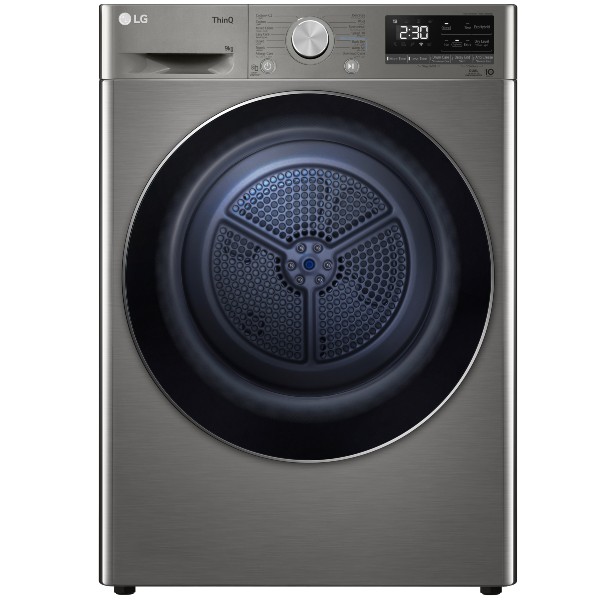 מייבש כביסה 9 ק&quot;ג HEAT PUMP דגם LG FD1809GB כסוף