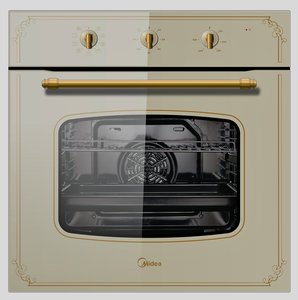 תנור בנוי דגם 65M90M1 מידאה MIDEA רטרו שמנת