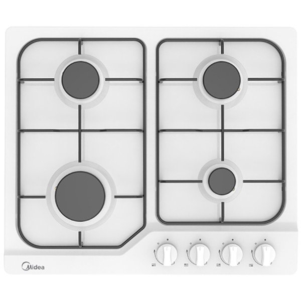 כיריים גז 4 להבות לבנות דגם Midea 60SJ401 מידאה לבן