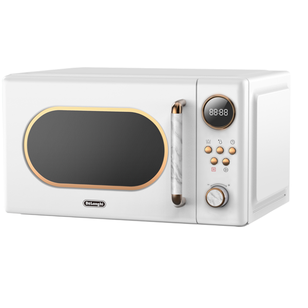מיקרוגל דיגיטלי 20 ליטר רטרו DL3820W דלונגי DeLonghi לבן