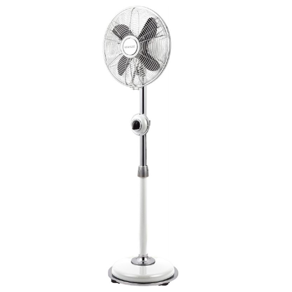 מאוורר עמוד 12 אינץ רטרו מתכתי CHROMEX דגם CH-8040W כרומקס לבן