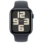 שעון חכם 44 מ"מ Apple Watch SE GPS Midnight Aluminium Case with Midnight Sport Band S/M אפל שחור