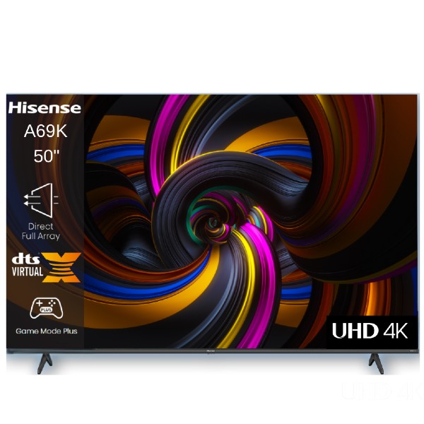 טלוויזיה חכמה &quot;50 UHD 4K Smart TV דגם Hisense 50A69K הייסנס