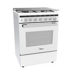 תנור 60 ס"מ משולב כיריים דגם 24DMS4G113-W מידאה MIDEA לבן