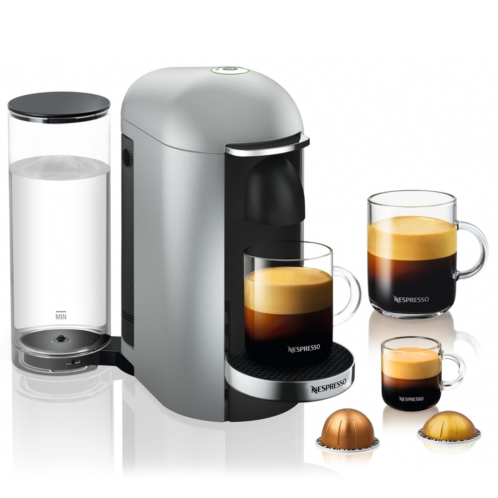 מכונת קפה VertuoPlus מבית NESPRESSO דגם GCB2 בגוון כסוף