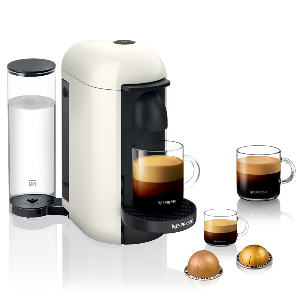 מכונת קפה VertuoPlus מבית NESPRESSO דגם GCB2 בגוון לבן