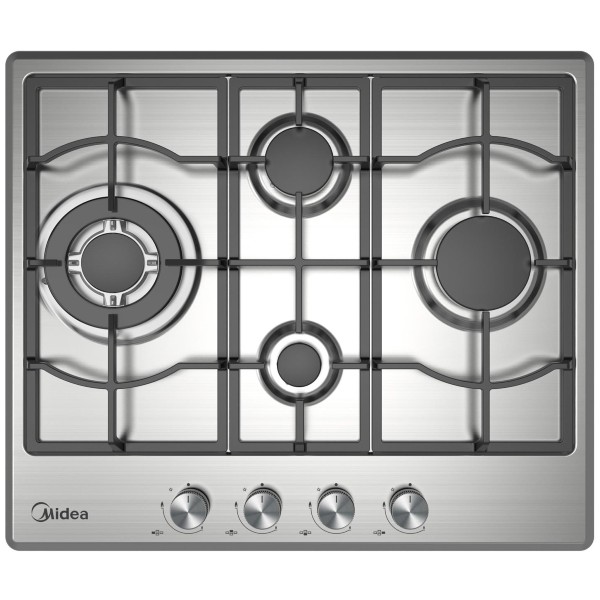 כיריים גז 4 להבות סופר טורבו דגםMidea 60SM097 מידאה נירוסטה