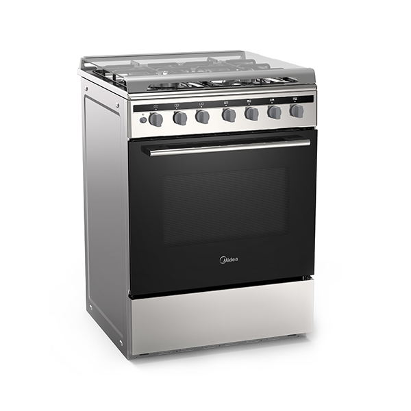 תנור 60 ס&quot;מ משולב כיריים דגם 24DMS4G113-S מידאה MIDEA כסוף