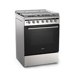תנור 60 ס"מ משולב כיריים דגם 24DMS4G113-S מידאה MIDEA כסוף