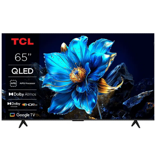 טלוויזיה חכמה &quot;65 TCL 4K QLED GOOGLE TV דגם 65P7K