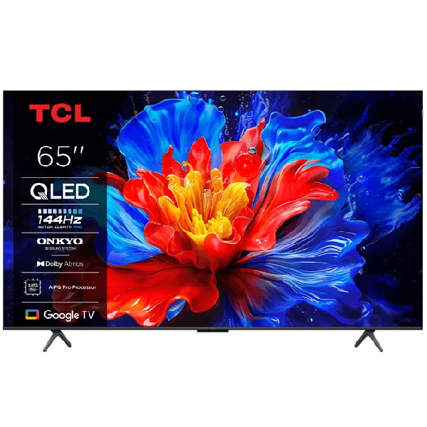 טלוויזיה חכמה &quot;65 TCL 4K QLED 144Hz GOOGLE TV דגם 65P8K