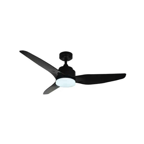 מאוורר תקרה עם שלט דגם &quot;CCT 25W DALLAS 52 סמיקום SEMICOM צבע שחור