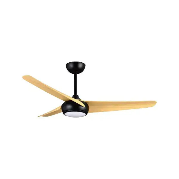 מאוורר תקרה עם שלט דגם "CCT 25W DANIEL 52 סמיקום SEMICOM צבע שחור/עץ