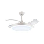 מאוורר תקרה עם שלט דגם "36W AMERICANO 42 סמיקום SEMICOM צבע לבן