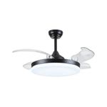 מאוורר תקרה עם שלט דגם "36W AMERICANO 42 סמיקום SEMICOM צבע שחור