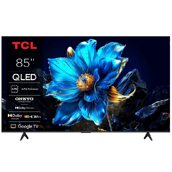 טלוויזיה חכמה &quot;85 TCL 4K QLED GOOGLE TV דגם 85P7K
