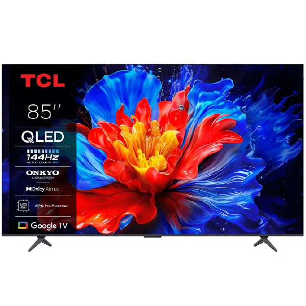 טלוויזיה חכמה &quot;85 TCL 4K QLED 144Hz GOOGLE TV דגם 85P8K
