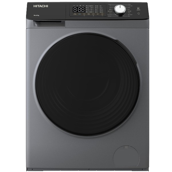 מכונת כביסה 8 ק&quot;ג דגם HITACHI BD802HVOS היטאצ&#039;י כסוף