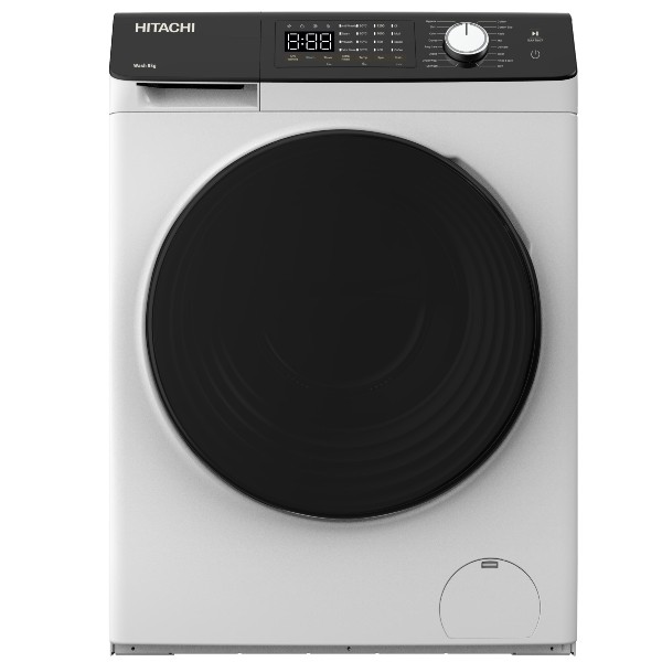 מכונת כביסה 8 ק&quot;ג דגם HITACHI BD802HVOW היטאצ&#039;י לבן
