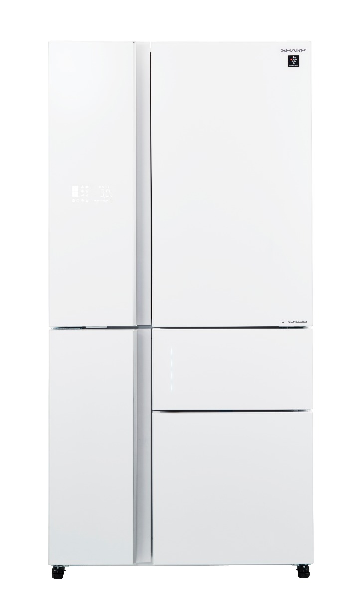 מקרר 5 דלתות SJ-R9732WH בנפח 668 ליטר זכוכית לבנה  SHARP שארפ