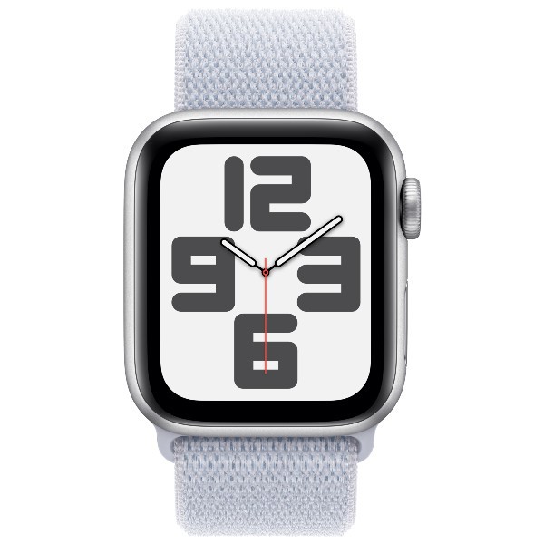 שעון חכם 40 מ&quot;מ Apple Watch SE GPS + Cellular Silver Aluminium Case with Blue Cloud Sport Loop אפל כסוף