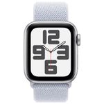 שעון חכם 40 מ"מ Apple Watch SE GPS + Cellular Silver Aluminium Case with Blue Cloud Sport Loop אפל כסוף