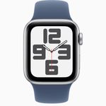 שעון חכם 40 מ"מ Apple Watch SE GPS + Cellular Silver Aluminium Case with Denim Sport Band M/L אפל כסוף