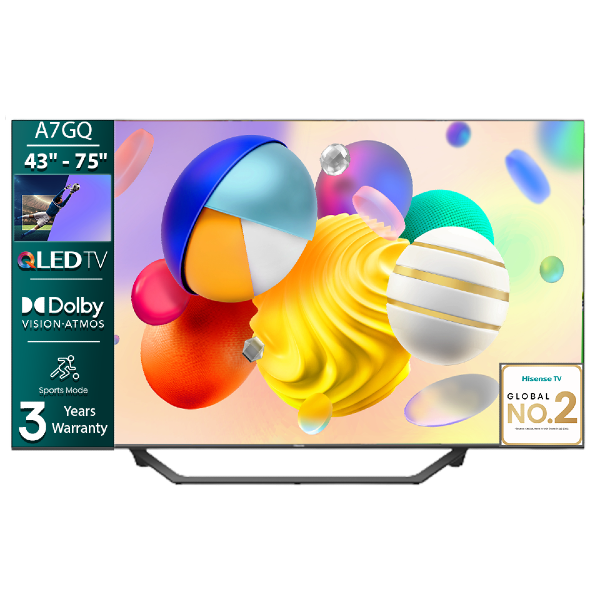 טלוויזיה חכמה &quot;HISENSE QLED UHD Smart TV 4K 43 הייסנס