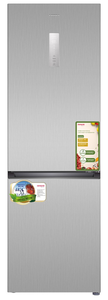 מקרר מקפיא תחתון 318 ליטר דגם Aiwa NF4800IN איווה נירוסטה