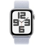 שעון חכם 44 מ"מ Apple Watch SE GPS Silver Aluminium Case with Blue Cloud Sport Loop אפל כסוף