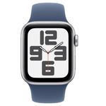 שעון חכם 40 מ"מ Apple Watch SE GPS Silver Aluminium Case with Denim Sport Band M/L אפל צבע כסוף