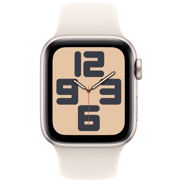 שעון חכם 40 מ&quot;מ Apple Watch SE GPS 40mm Starlight Aluminium Case with Starlight Sport Band S/M אפל צבע לבן