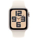 שעון חכם 40 מ"מ Apple Watch SE GPS 40mm Starlight Aluminium Case with Starlight Sport Band S/M אפל צבע לבן