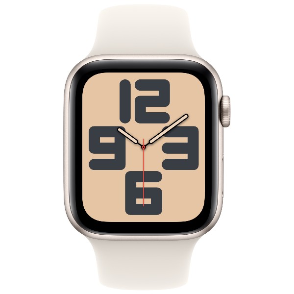 שעון חכם 40 מ&quot;מ Apple Watch SE GPS + Cellular Starlight Aluminium Case with Starlight Sport Band S/M אפל צבע לבן