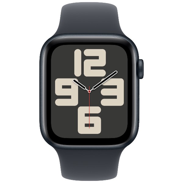 שעון חכם 44 מ&quot;מ Apple Watch SE GPS + Cellular Midnight Aluminium Case with Midnight Sport Band S/M אפל צבע שחור