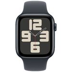 שעון חכם 44 מ"מ Apple Watch SE GPS + Cellular Midnight Aluminium Case with Midnight Sport Band S/M אפל צבע שחור