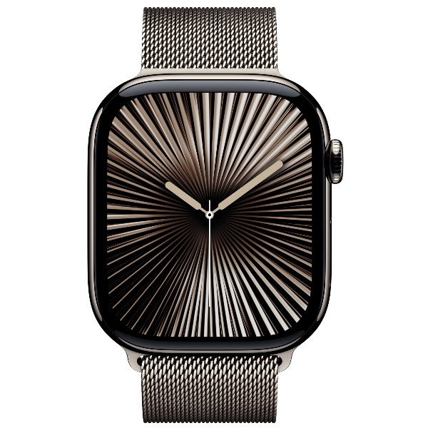 שעון חכם אפל Milanese Loop S/M צבע Apple Watch Series 10 GPS + Cellular 46mm Natural Titanium Case
