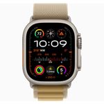 שעון חכם Apple Watch Ultra 2 GPS + Cell 49mm Natural Titanium Case with Tan Alpine Loop Large אפל טיטניום טבעי