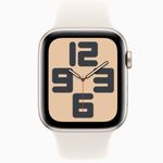 שעון חכם 44 מ"מ Apple Watch SE GPS + Cellular Starlight Aluminium Case with Starlight Sport Band S/M אפל