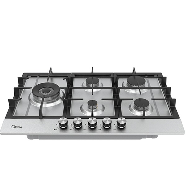 כיריים גז 75 ס&quot;מ 5 להבות בישול דגם Midea 75SP005 מידאה נירוסטה