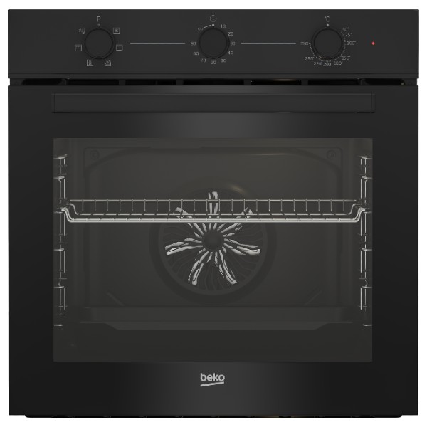 תנור בנוי מכני 65 ליטר דגם BBIE11100B בקו BEKO זכוכית שחורה