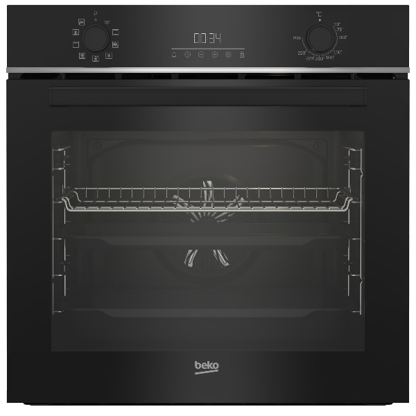 תנור בנוי 72 ליטר דגם BBIM13300X בקו  Beko זכוכית שחורה