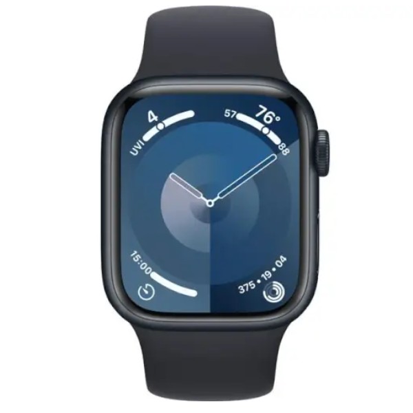 שעון חכם 41 מ&quot;מ Apple Watch Series 9 GPS+Cell Midnight Aluminium Case with Midnight Sport Band S/M אפל שחור