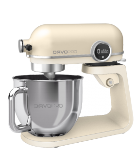 מיקסר חזק ועוצמתי עם קערת נירוסטה בנפח 5.2 ליטרים 5260 DAVO PRO צבע קרם