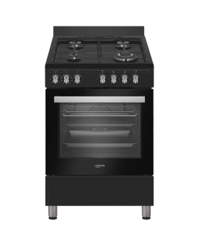 תנור אפייה משולב כיריים  60 ס״מ FS65MBL קריסטל CRYSTAL שחור מט