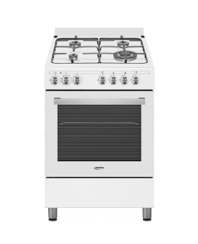 תנור אפייה משולב כיריים  60 ס״מ FS65W קריסטל CRYSTAL לבן