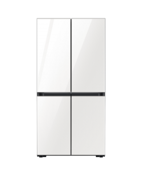 מקרר 4 דלתות בנפח כללי 636 ליטר SAMSUNG Bespoke RF70T9113WH סמסונג זכוכית לבנה