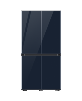 מקרר 4 דלתות נפח כללי 937 ליטר SAMSUNG Bespoke RF90T9013 BLUE סמסונג זכוכית כחול נייבי