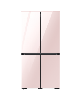 מקרר 4 דלתות בנפח כללי 636 ליטר SAMSUNG Bespoke RF70T9113 PINK סמסונג זכוכית ורוד פנינה